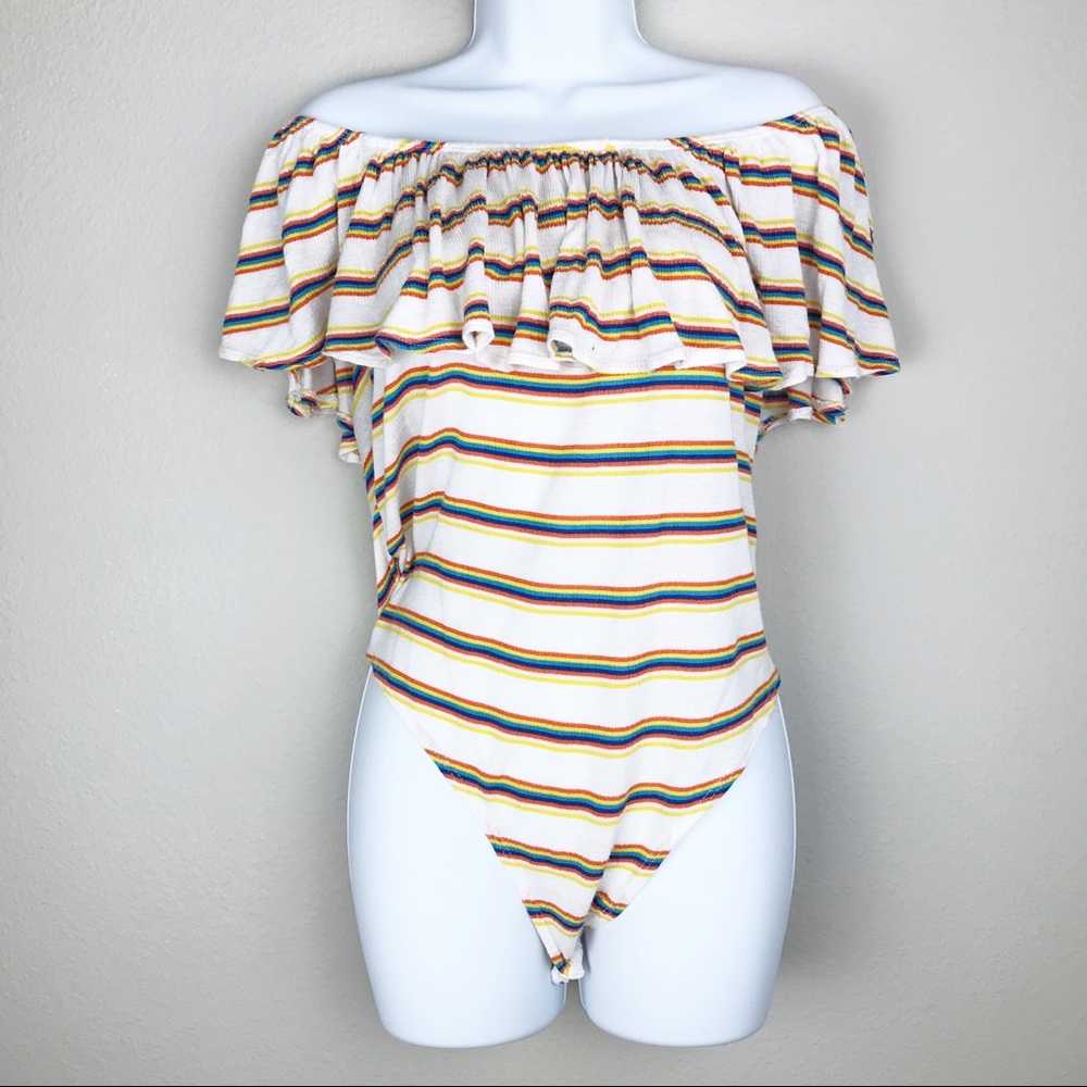 FN Weekend Update Off Shoulder Thong Bodysuit